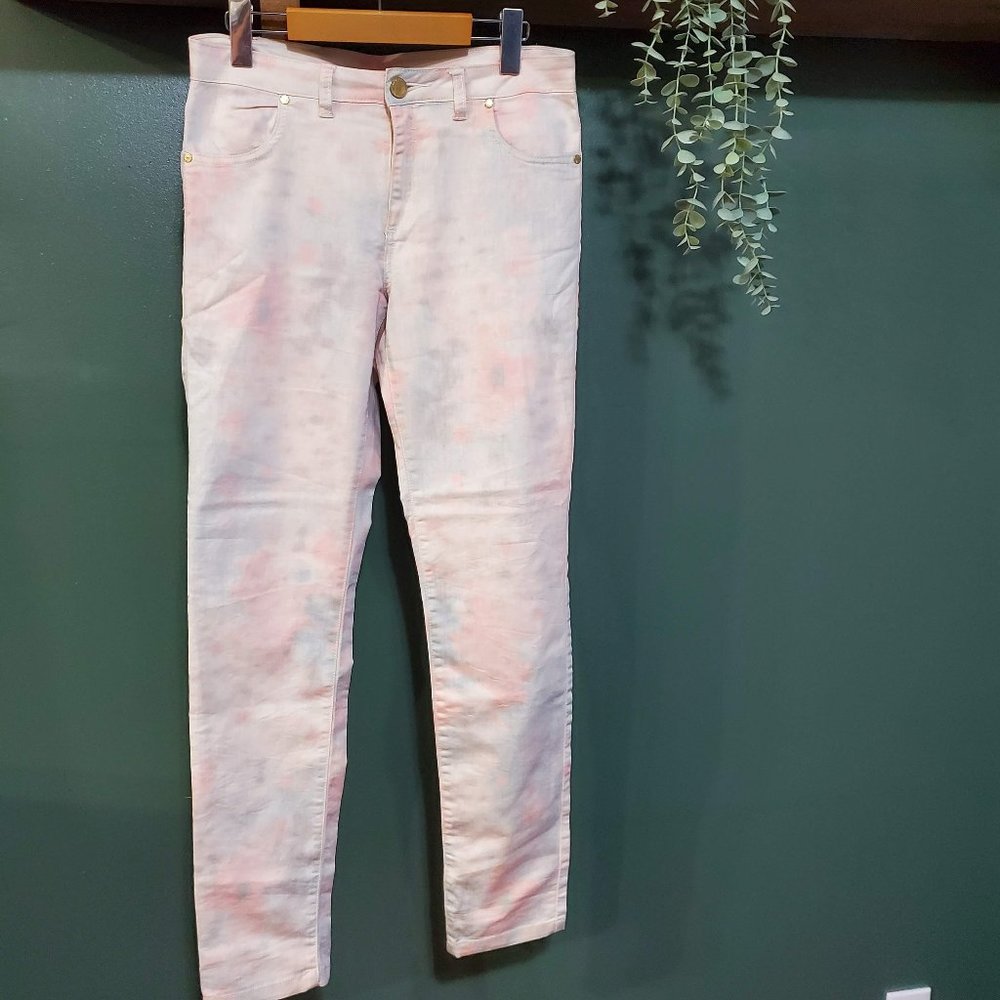 Lady Dutch High Society | Tye Dye Wash Denim Style Skinny Jeans
